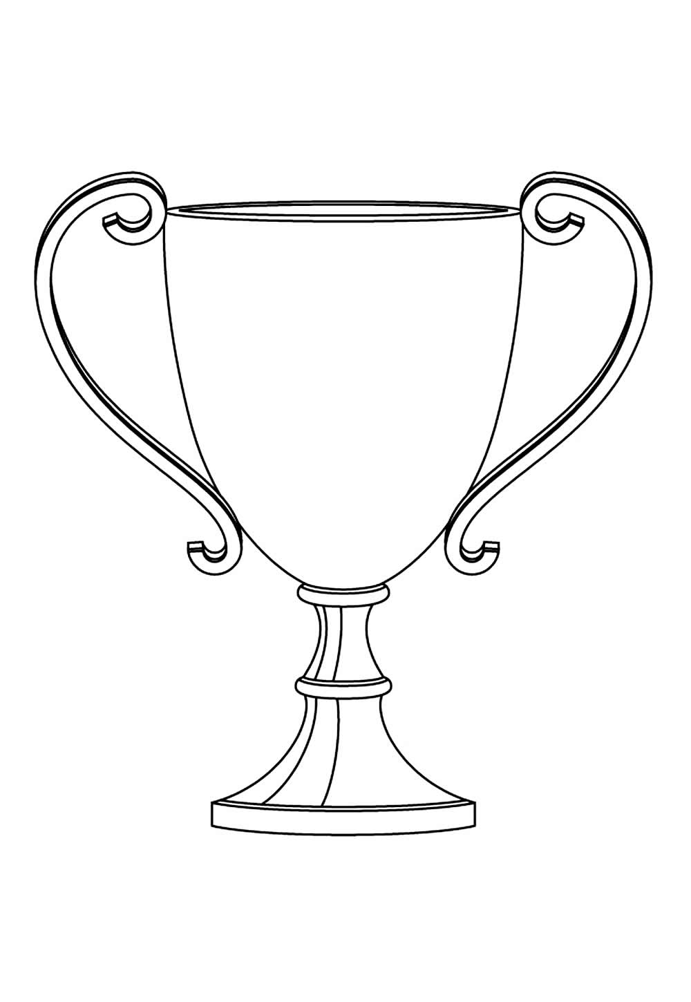 Taça de Campeão para colorir