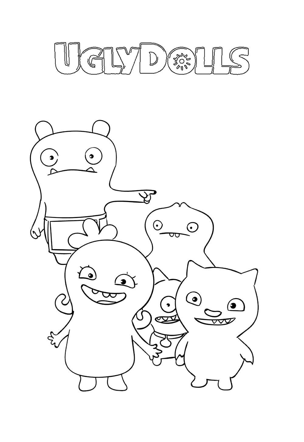 Desenho de Uglydolls para colorir