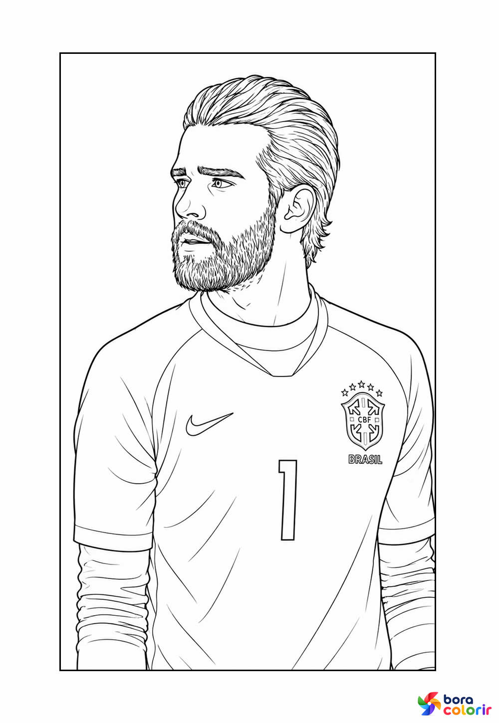 Desenho do Goleiro Alisson