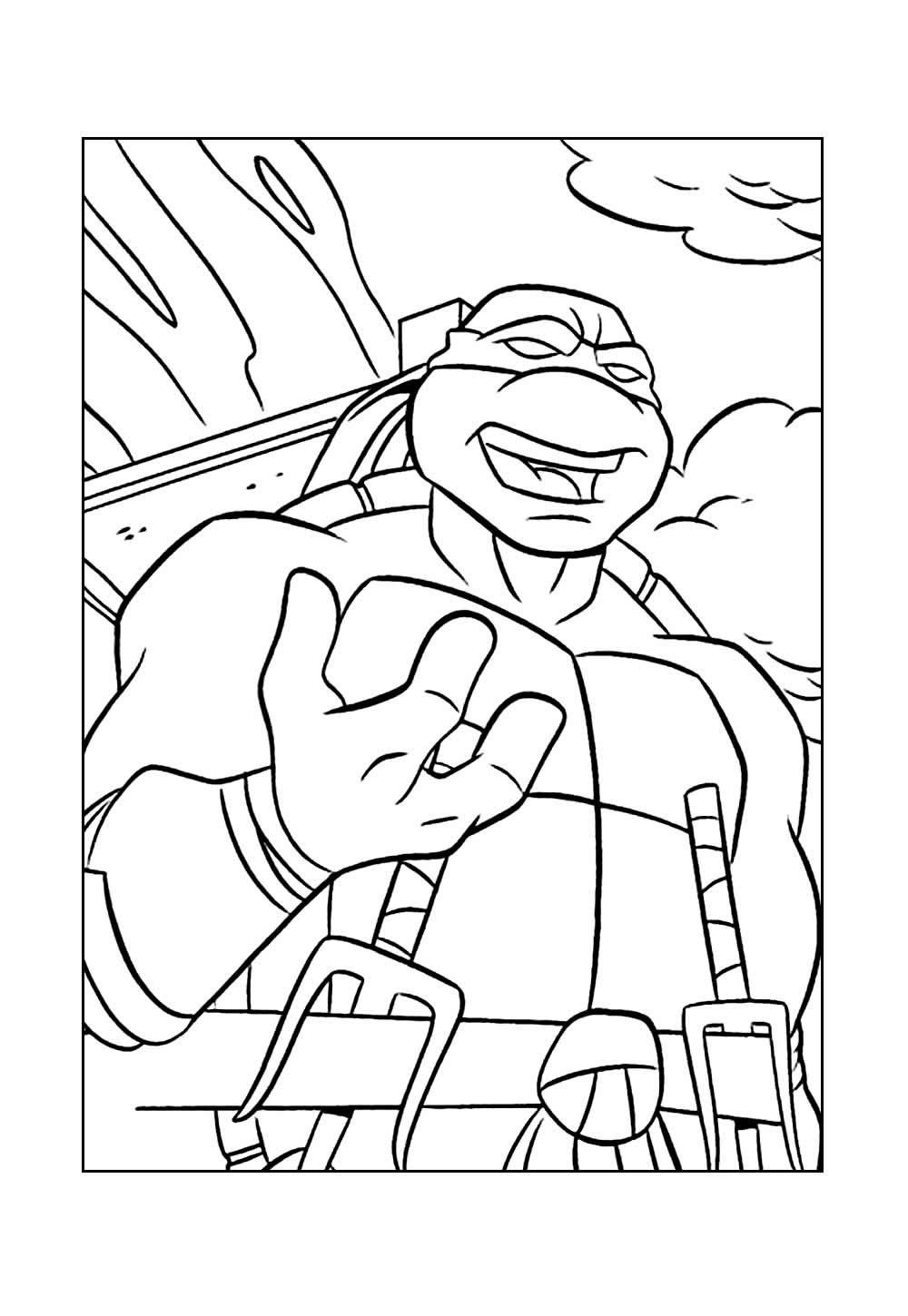 Desenho do Raphael - Tartarugas Ninja