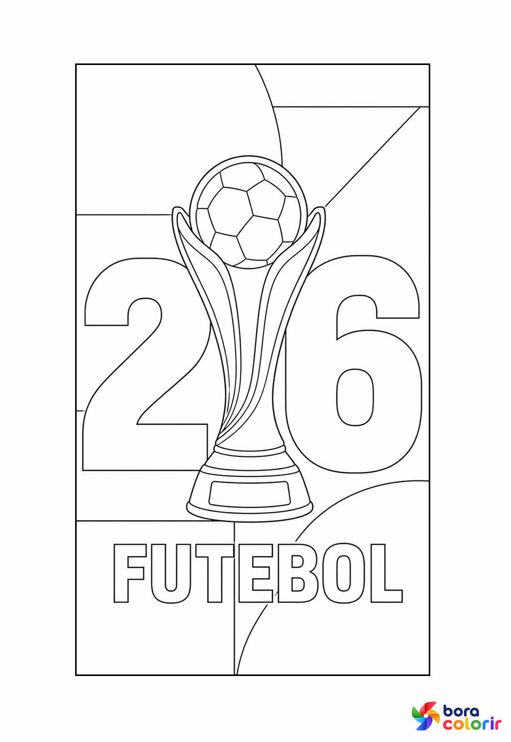 Desenho Copa do Mundo para colorir