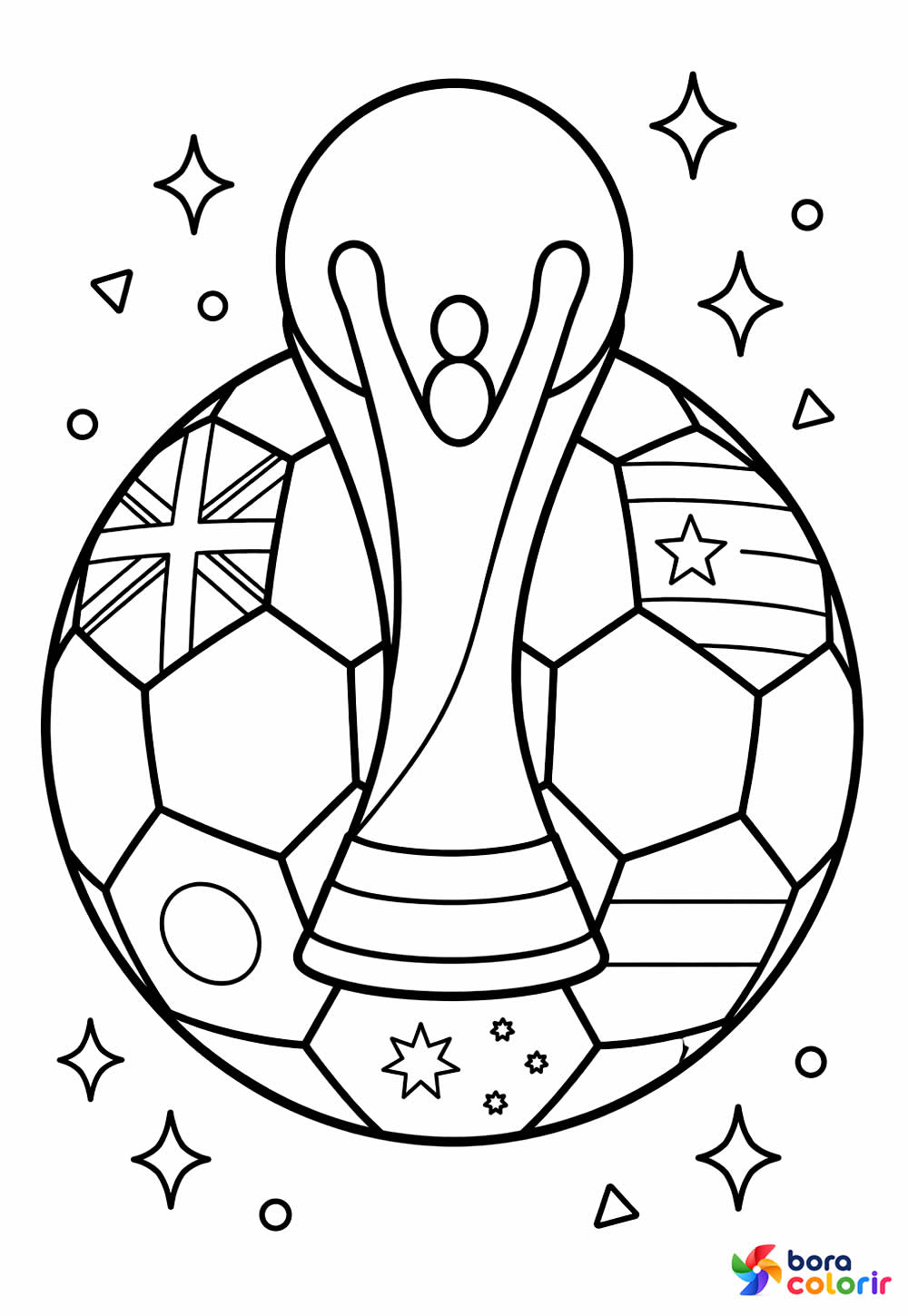Desenho Copa do Mundo para colorir