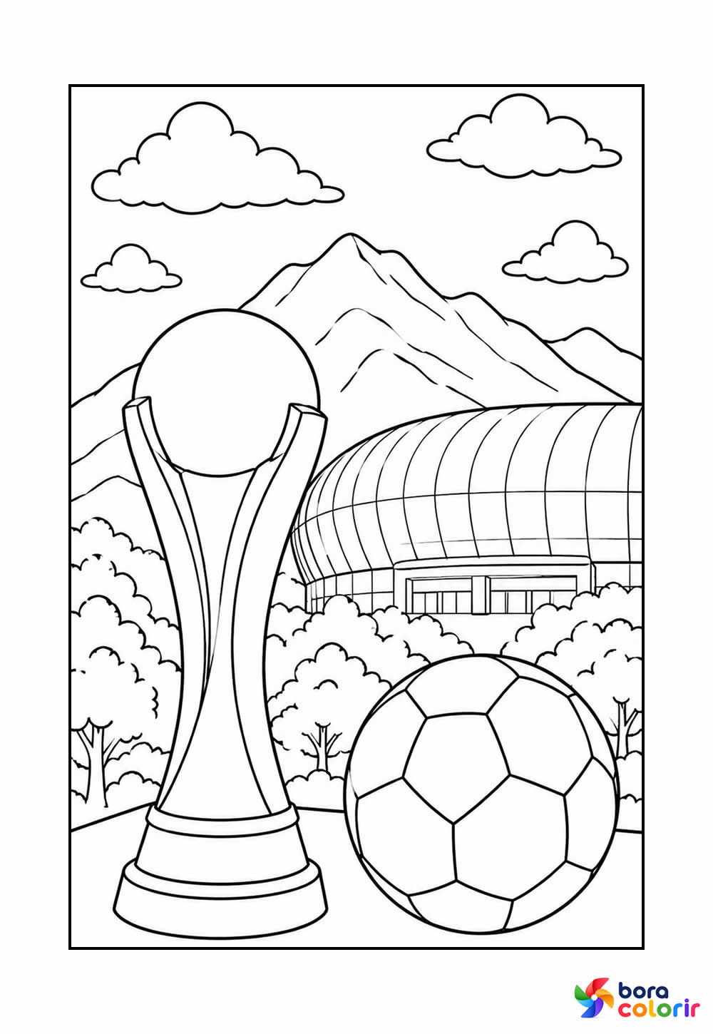 Copa do Mundo para colorir e pintar