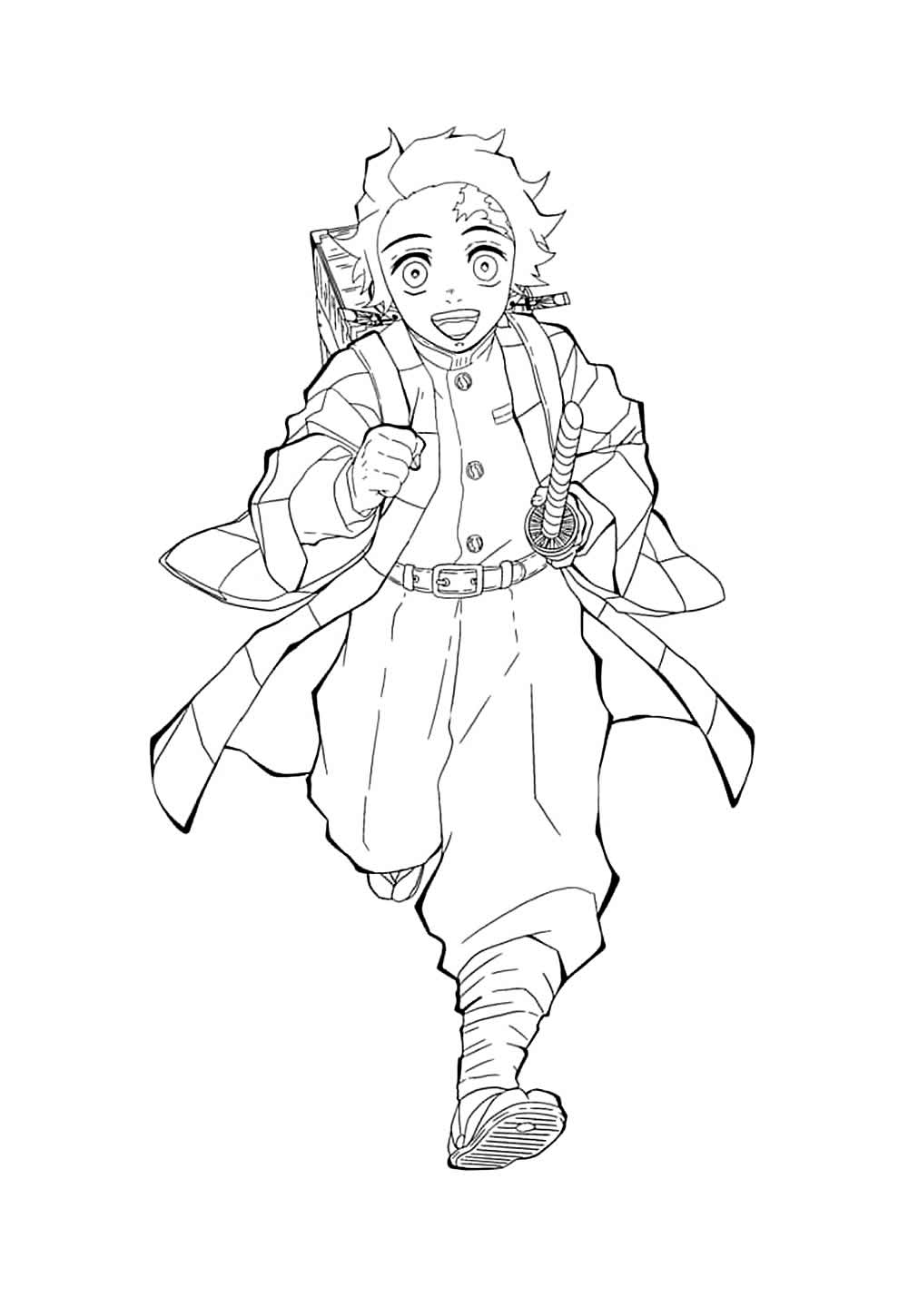 Desenho de Tanjiro Kamado para colorir