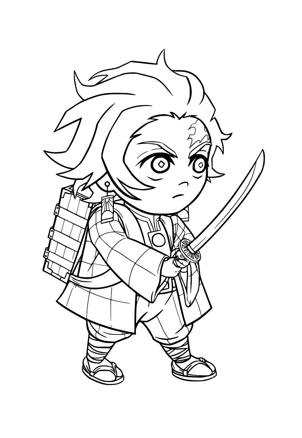 Tanjiro Kamado para colorir