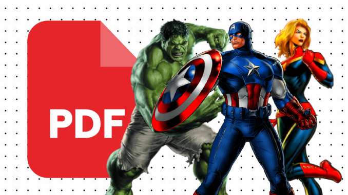 Desenhos dos Vingadores em PDF