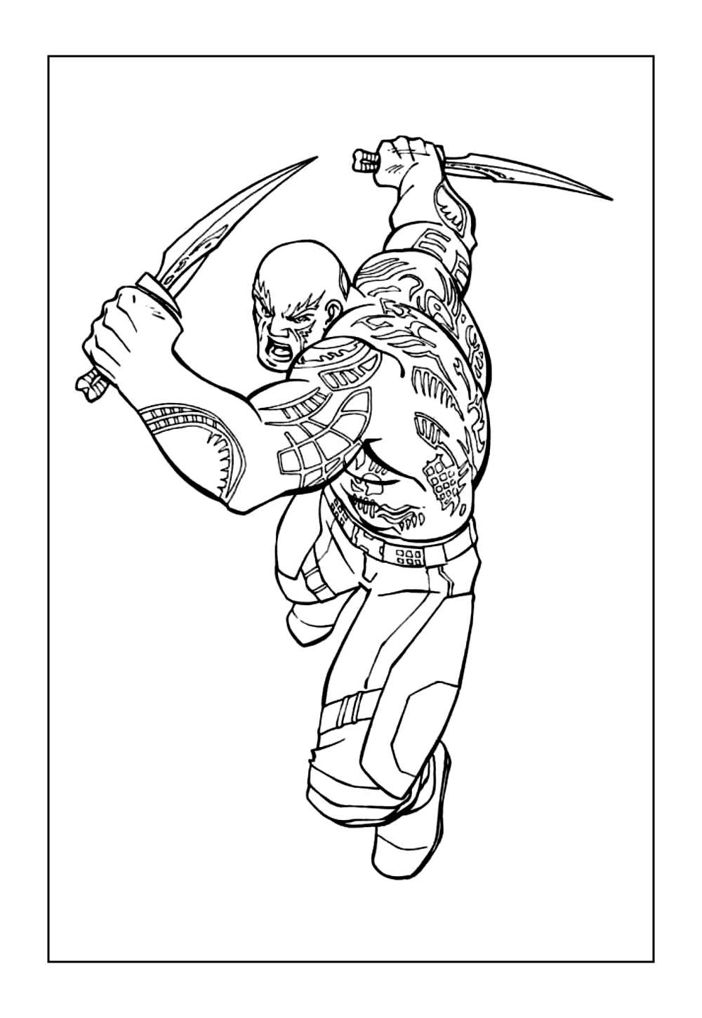 Desenho de Drax para imprimir