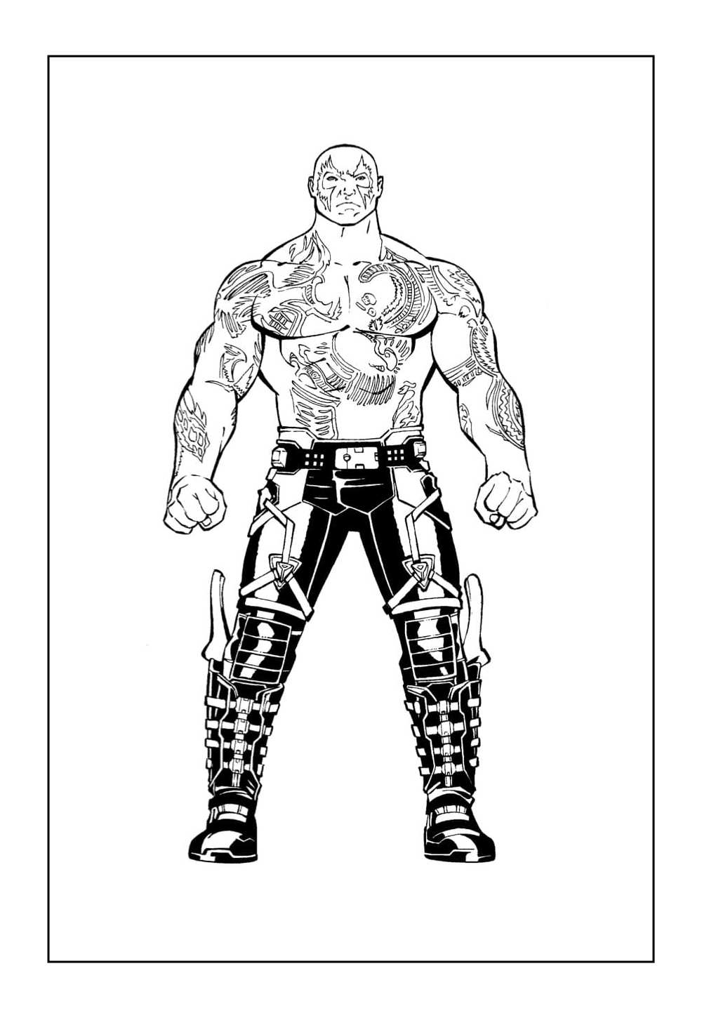 Desenho de Drax para pintar
