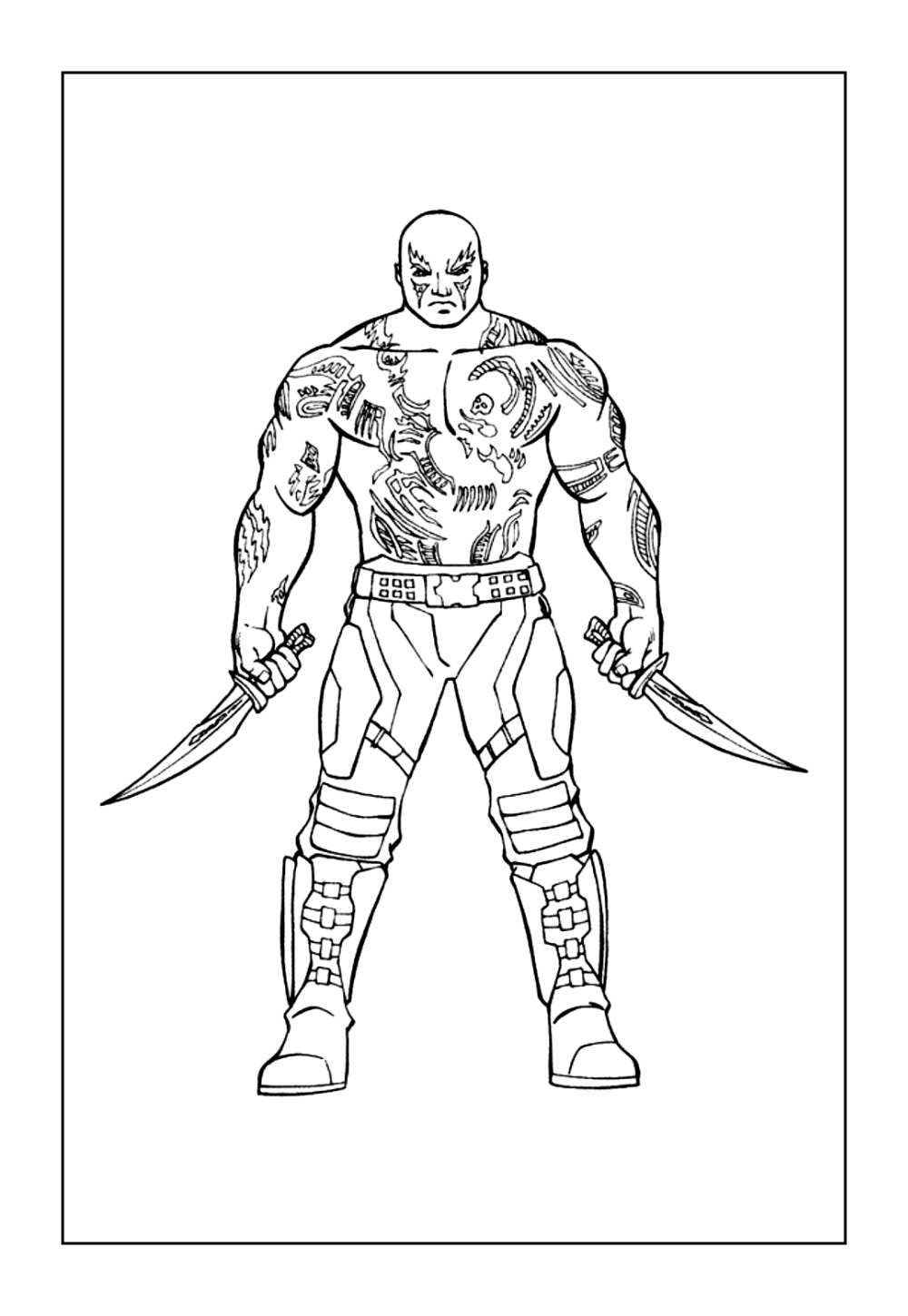 Desenho de Drax para colorir