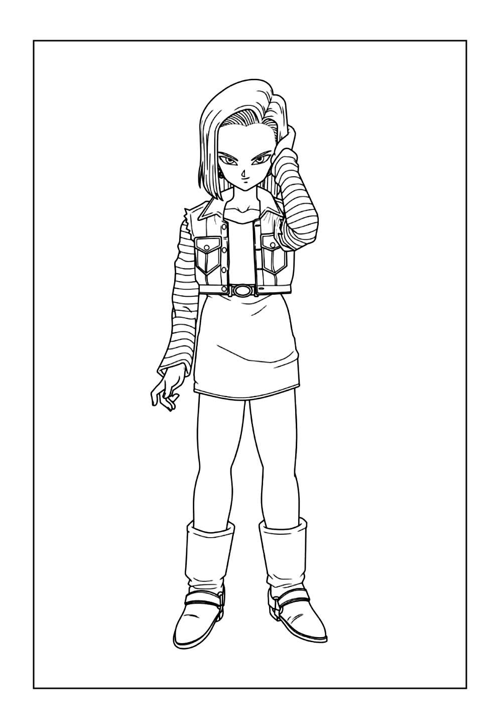 Desenho de Androide 18 - Dragon Ball Z