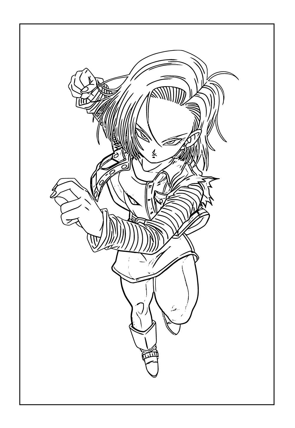 Desenho de Androide 18 para colorir