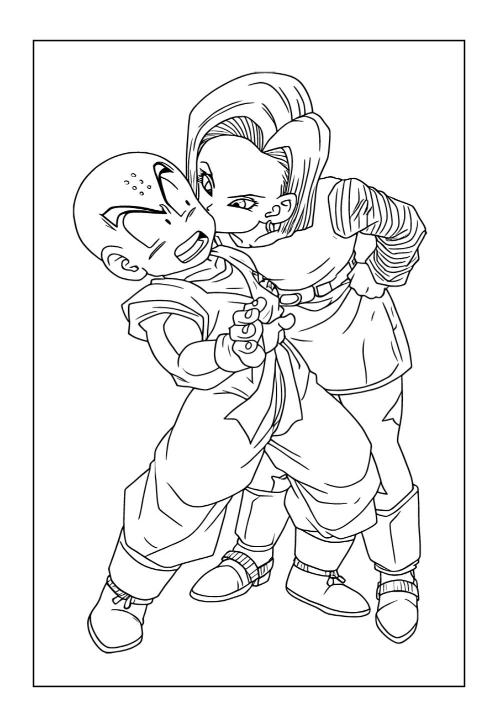 Desenho de Androide 18 - Dragon Ball Z