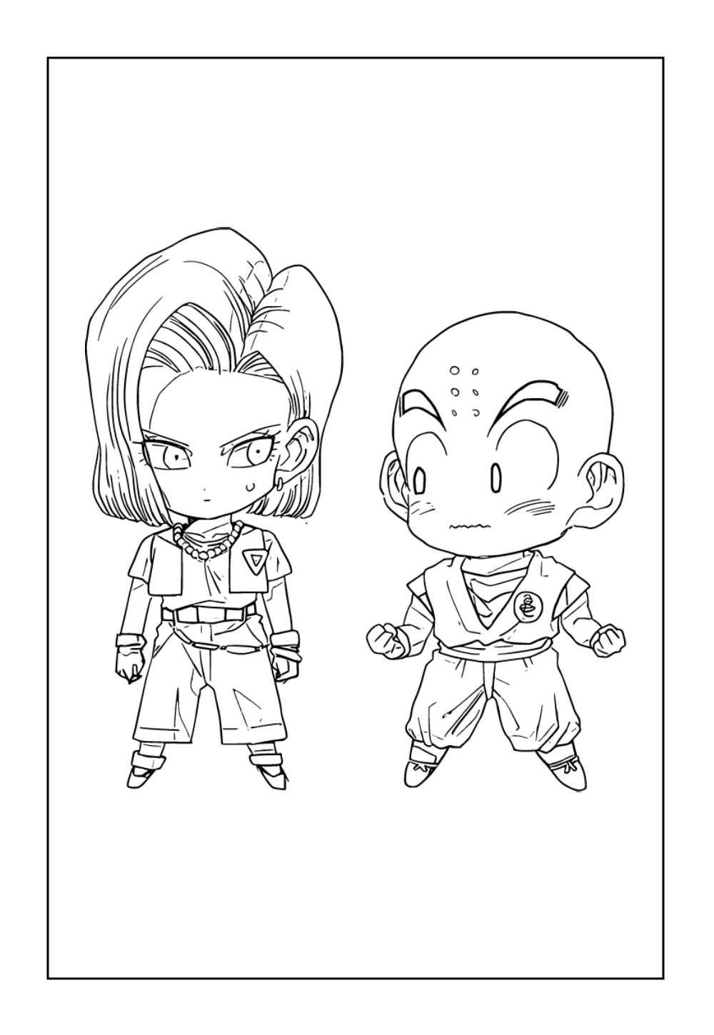 Desenho de Androide 18 - Dragon Ball Z