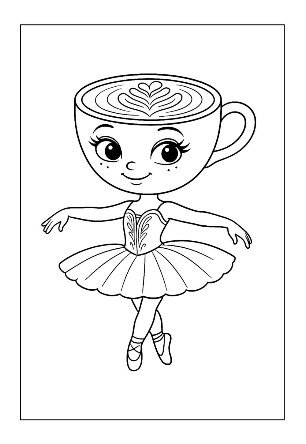 Desenho de Ballerina Cappuccina