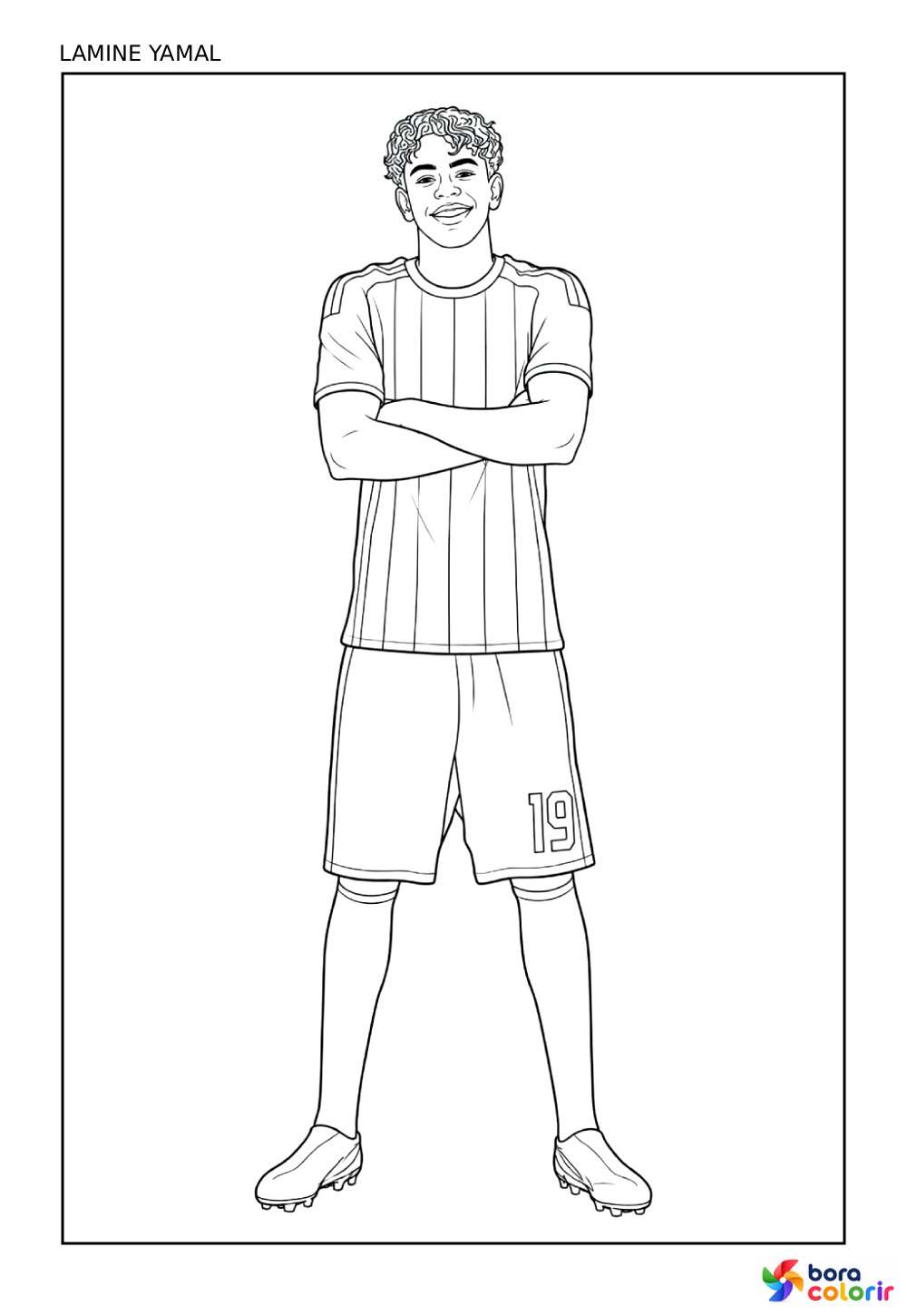 Desenho de Lamine Yamal - Seleção da Espanha
