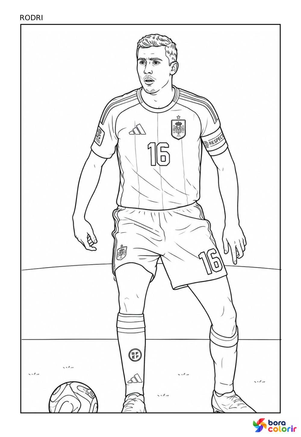 Desenho de Rodri - Seleção da Espanha