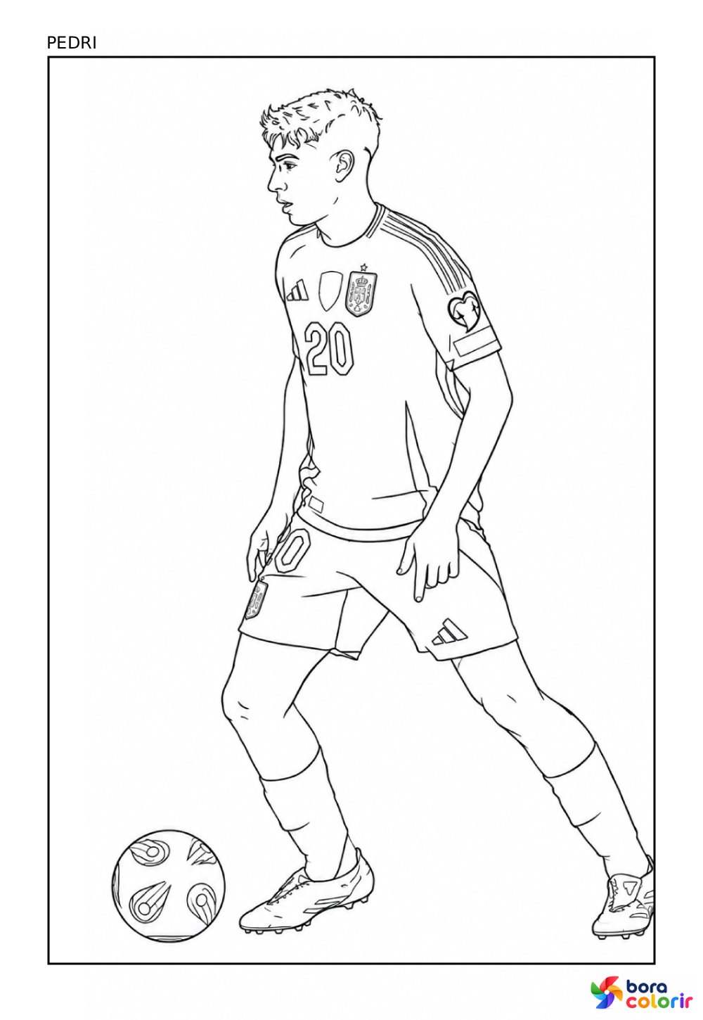 Desenho de Pedri - Seleção da Espanha