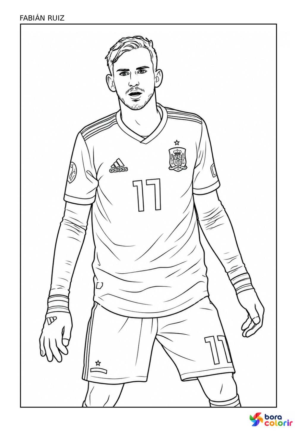 Desenho de Fabián Ruiz- Seleção da Espanha