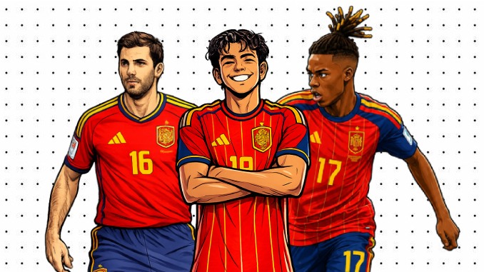 Desenhos da Seleção da Espanha para colorir