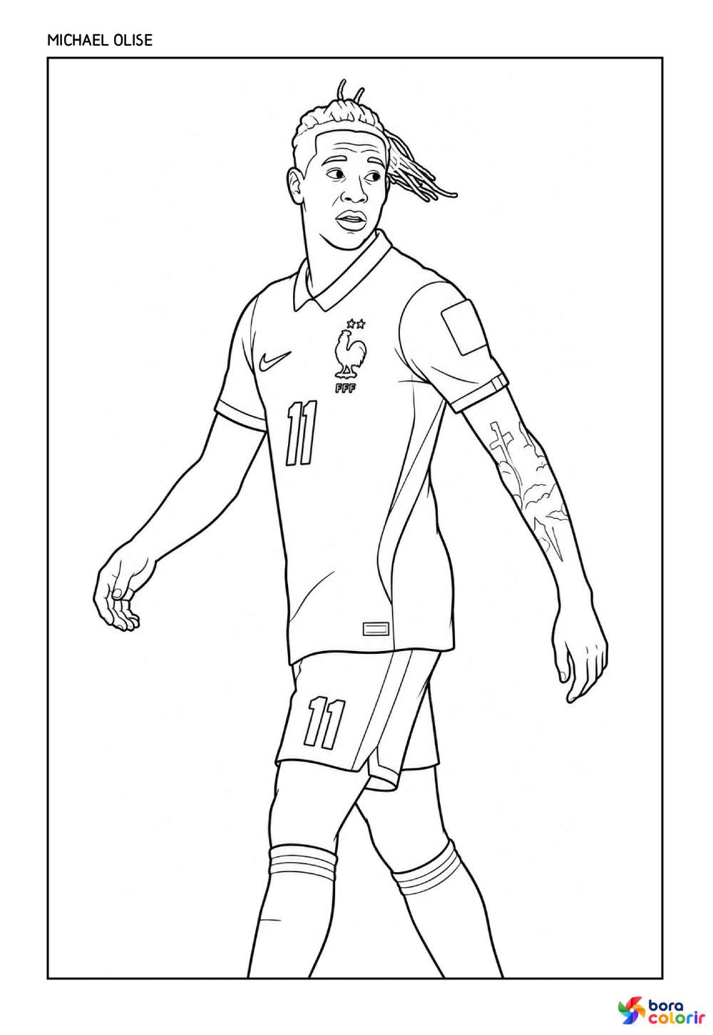 Desenho de Olise - Seleção Francesa