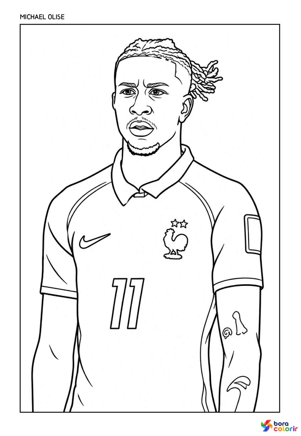 Desenho de Olise - Seleção da França