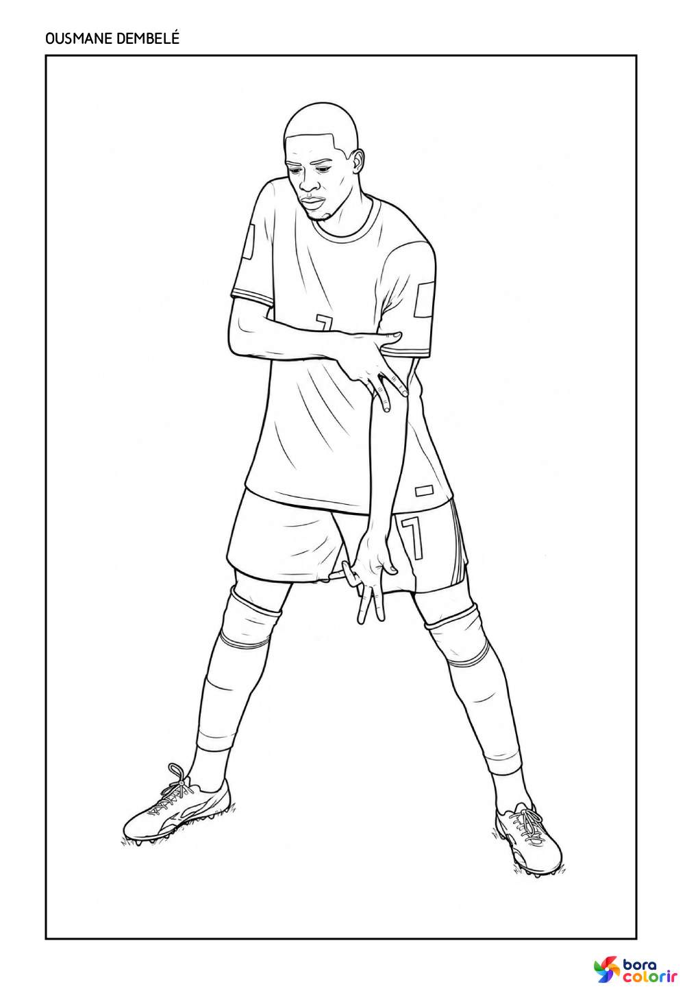 Desenho de Dembelé para colorir