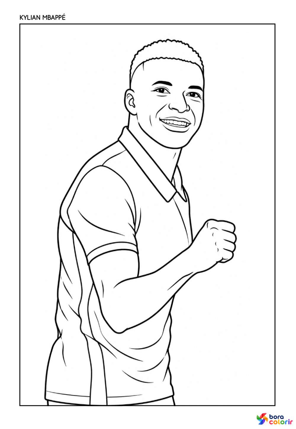 Desenho da Seleção Francesa - Mbappé