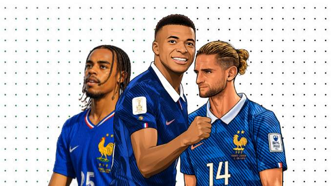 Desenho da Seleção Francesa para pintar
