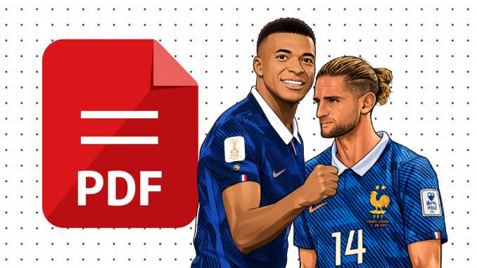 Desenho da Seleção Francesa em PDF