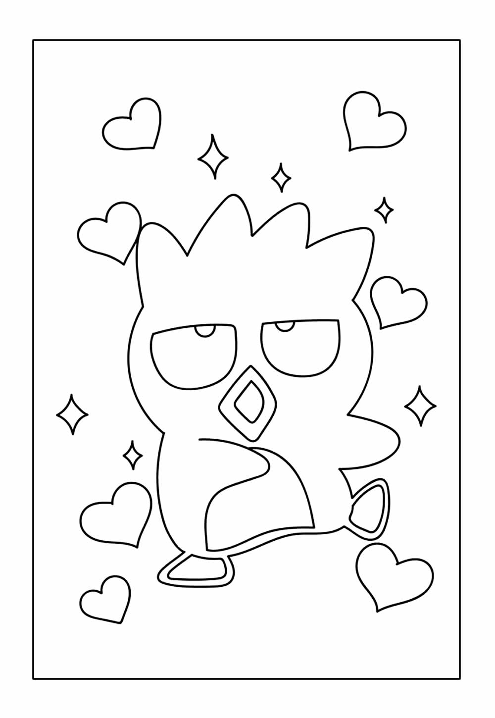 Desenho de Badtz-Maru para pintar