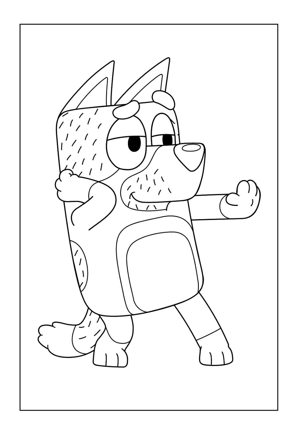 Desenho de Bandit para colorir - Bluey