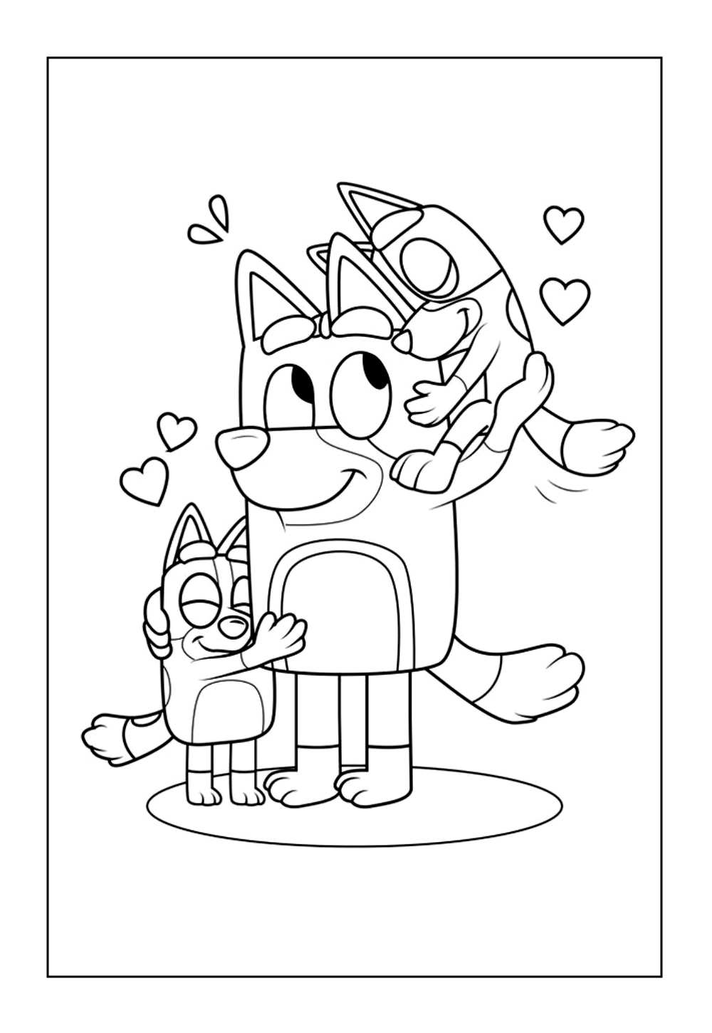 Desenho de Bandit (Bluey)