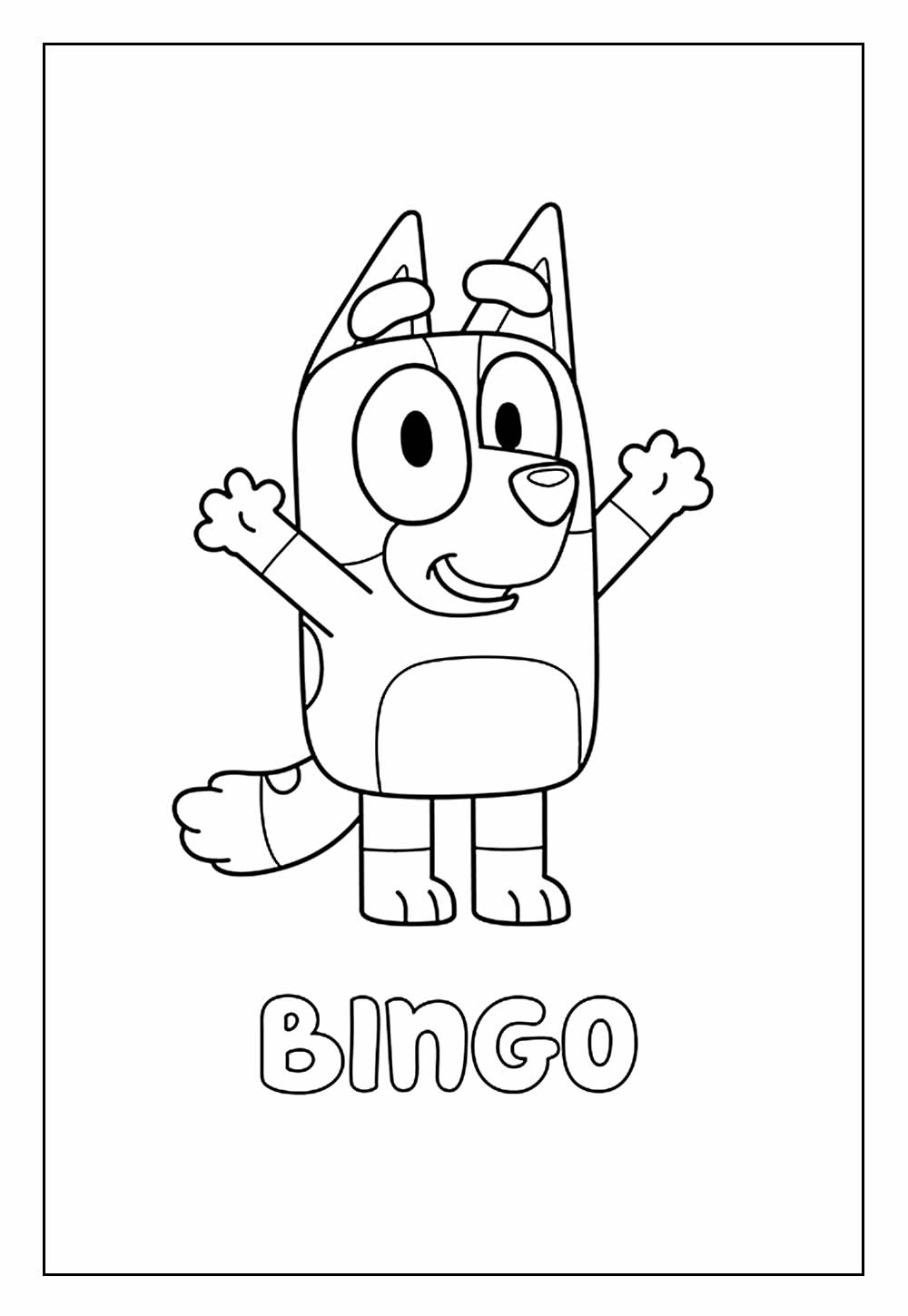 Desenho de Bingo para pintar