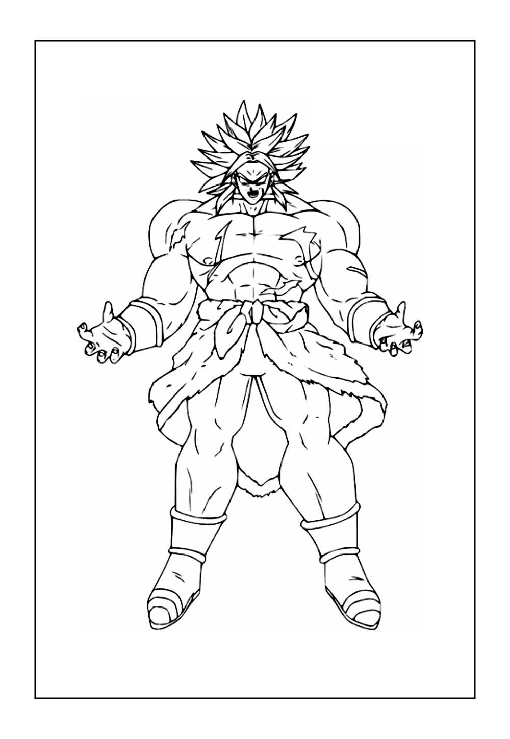 Broly do Dragon Ball Z para colorir