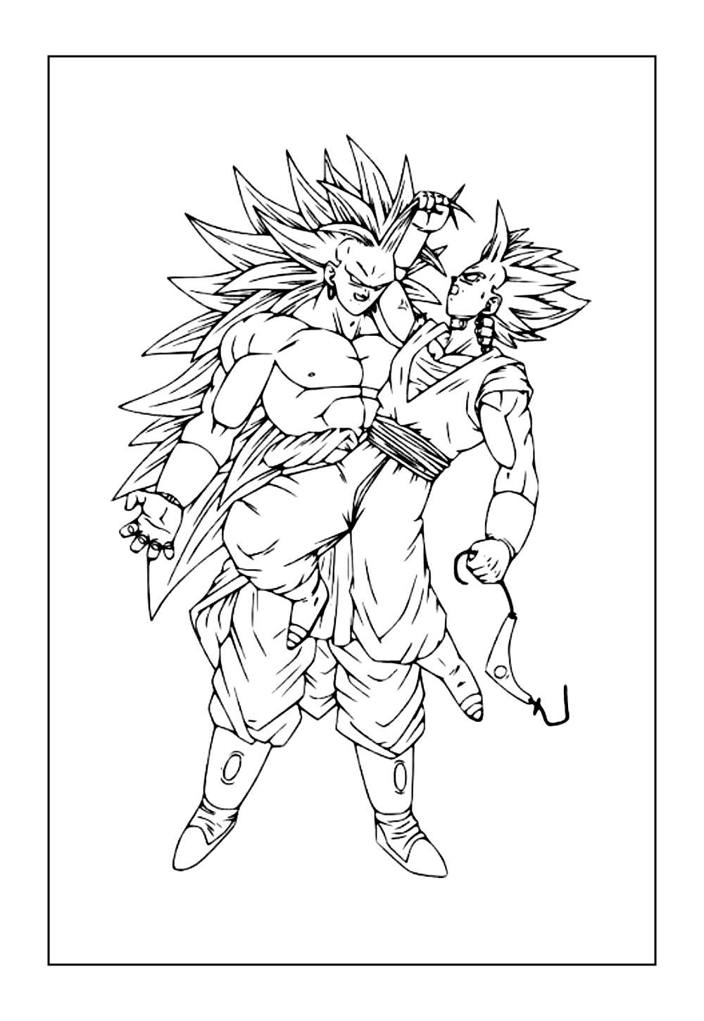 Desenho do Broly do Dragon Ball Z para colorir