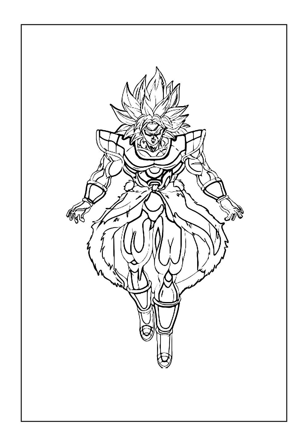 Desenho de Broly do Dragon Ball Z para colorir