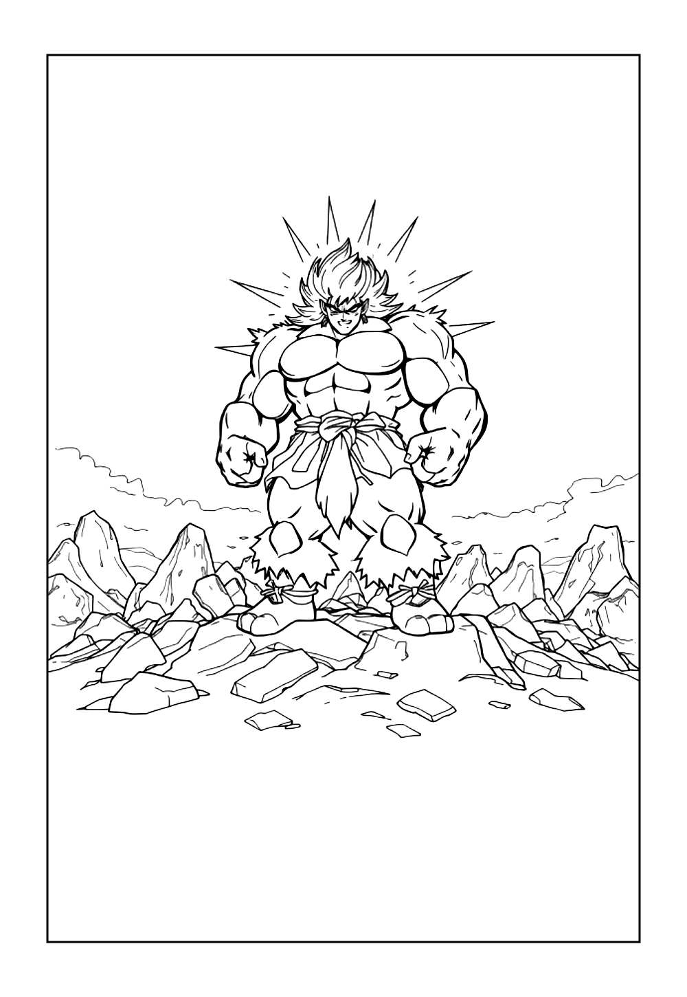 Desenho do Broly do Dragon Ball Z para colorir