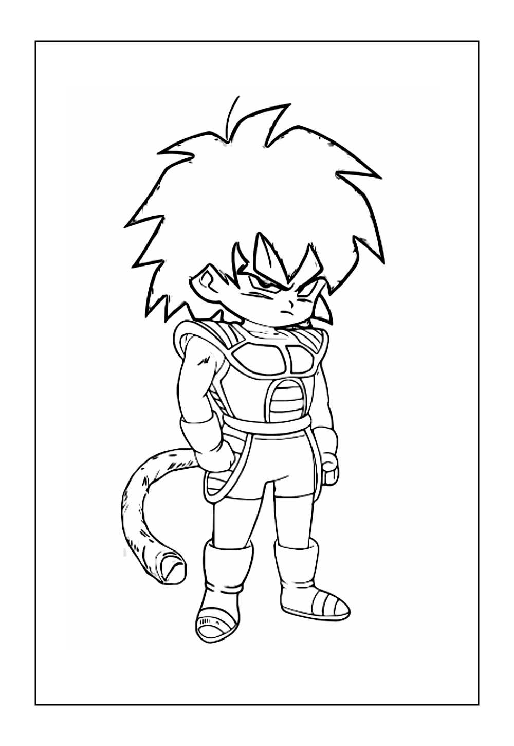 Desenho do Broly para pintar