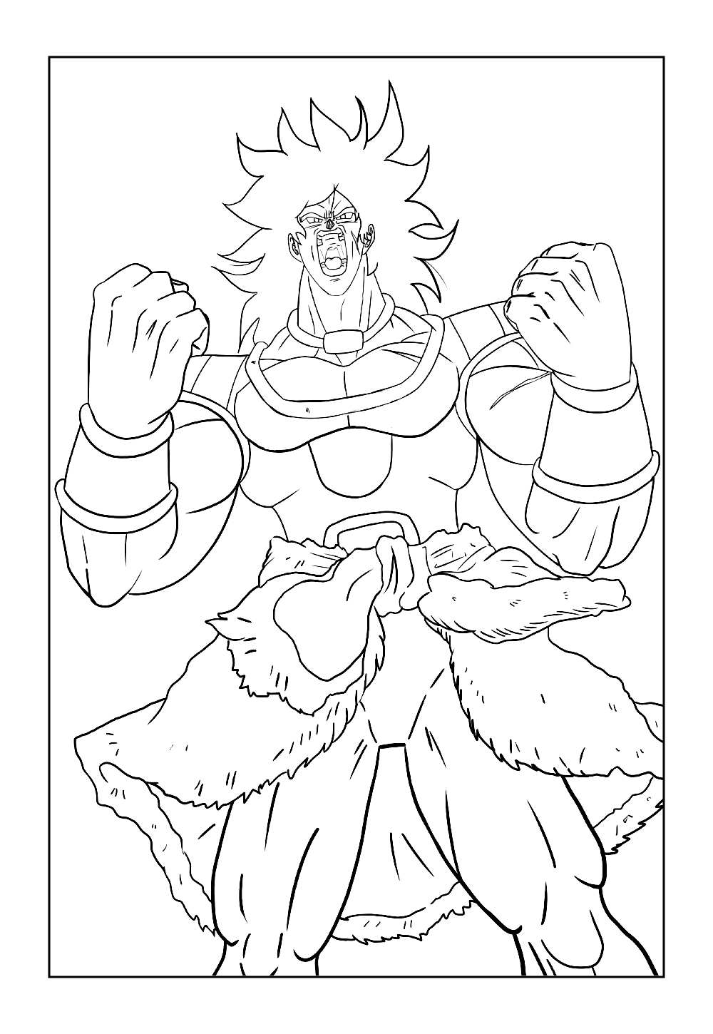 Desenho do Broly para colorir
