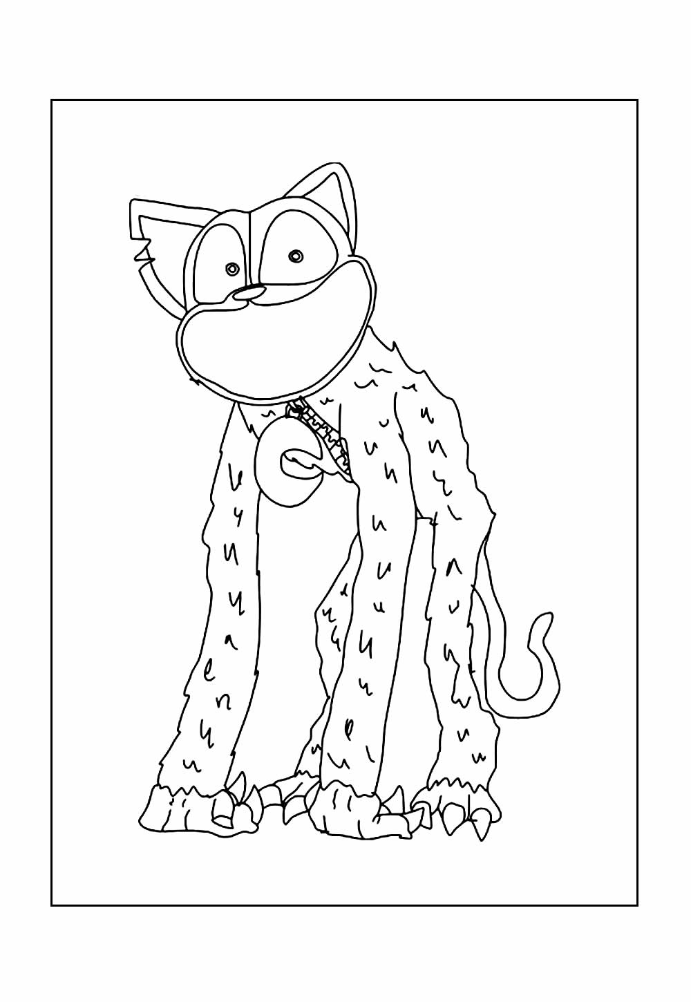 Desenho de CatNap para pintar