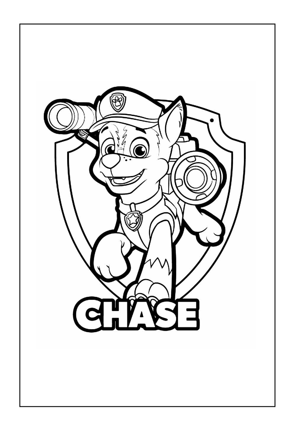 Desenho de Chase para imprimir
