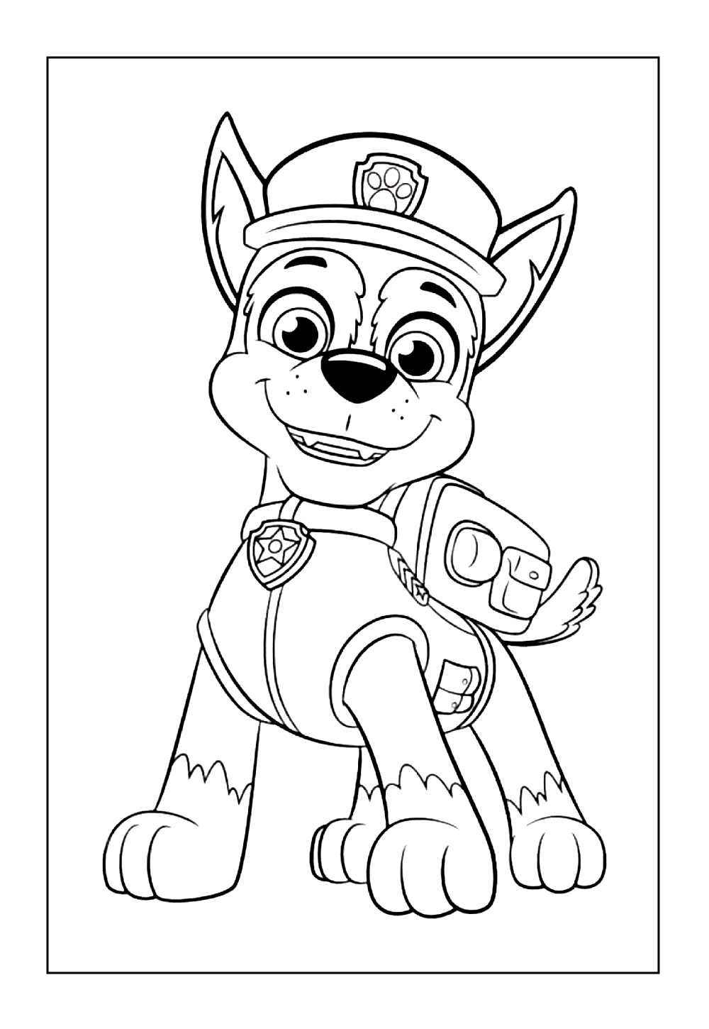 Chase para colorir e pintar