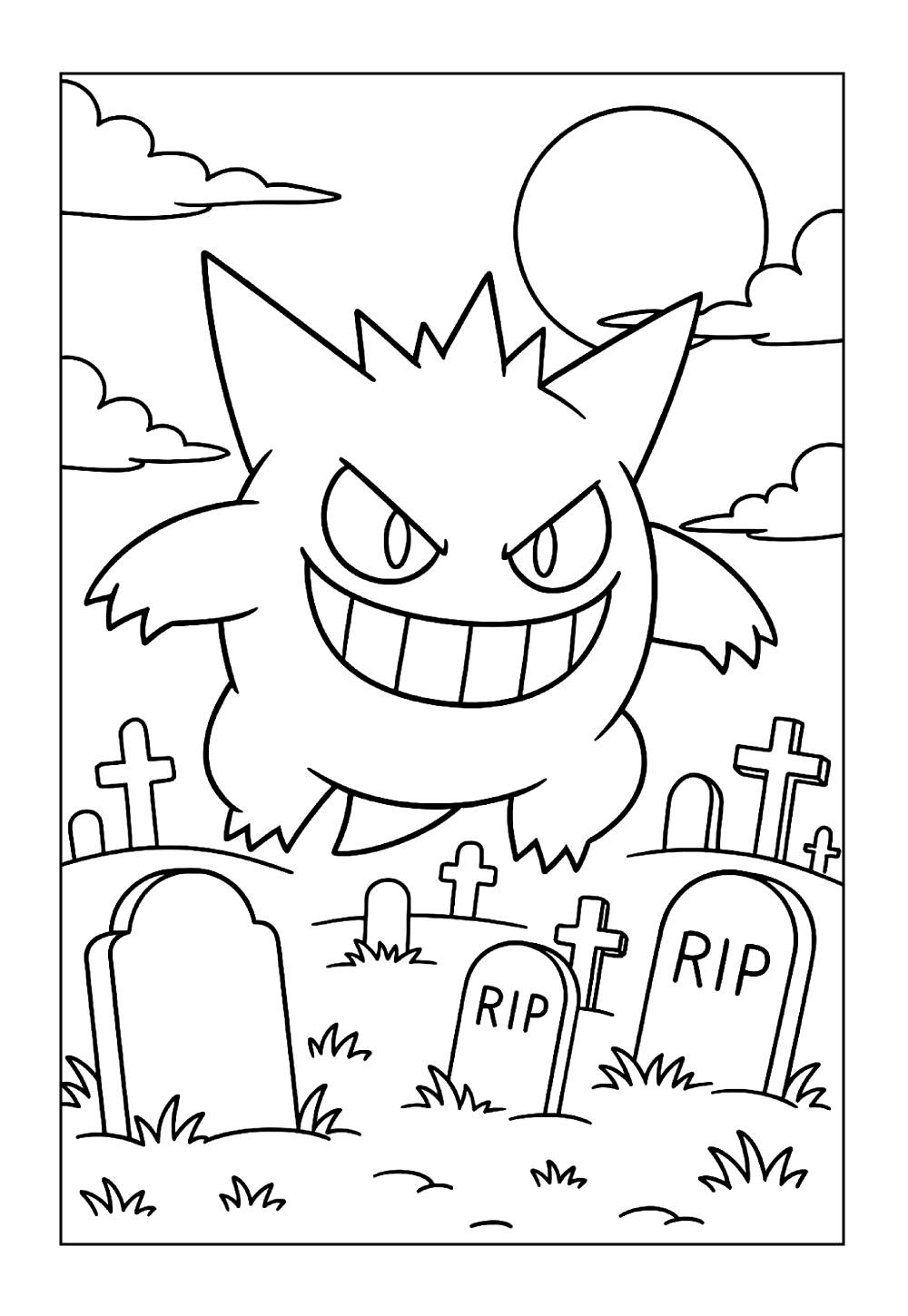 Desenho Gengar Pokémon Pintar