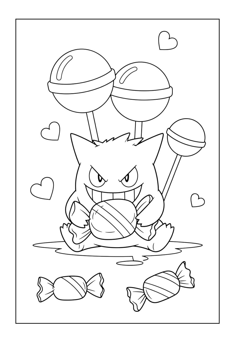 Desenho de Gengar para colorir