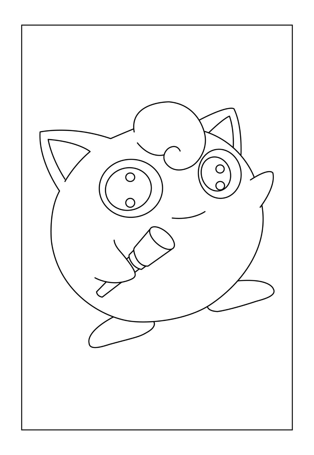 Desenho de Jigglypuff para pintar - Pokémon