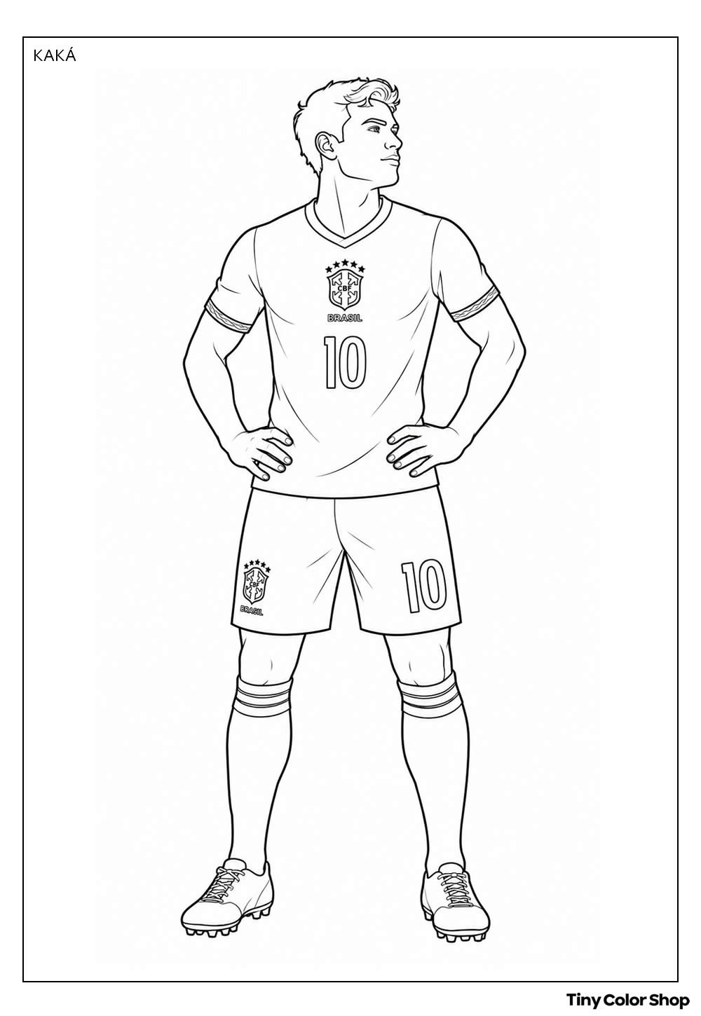 Desenho da Seleção Brasileira para colorir - Kaká
