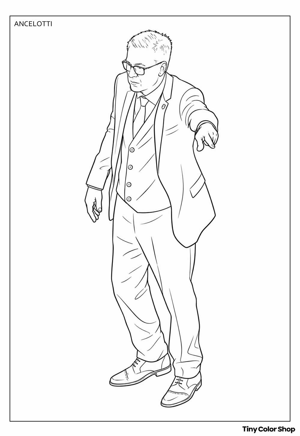 Desenho da Seleção Brasileira para colorir - Ancelotti