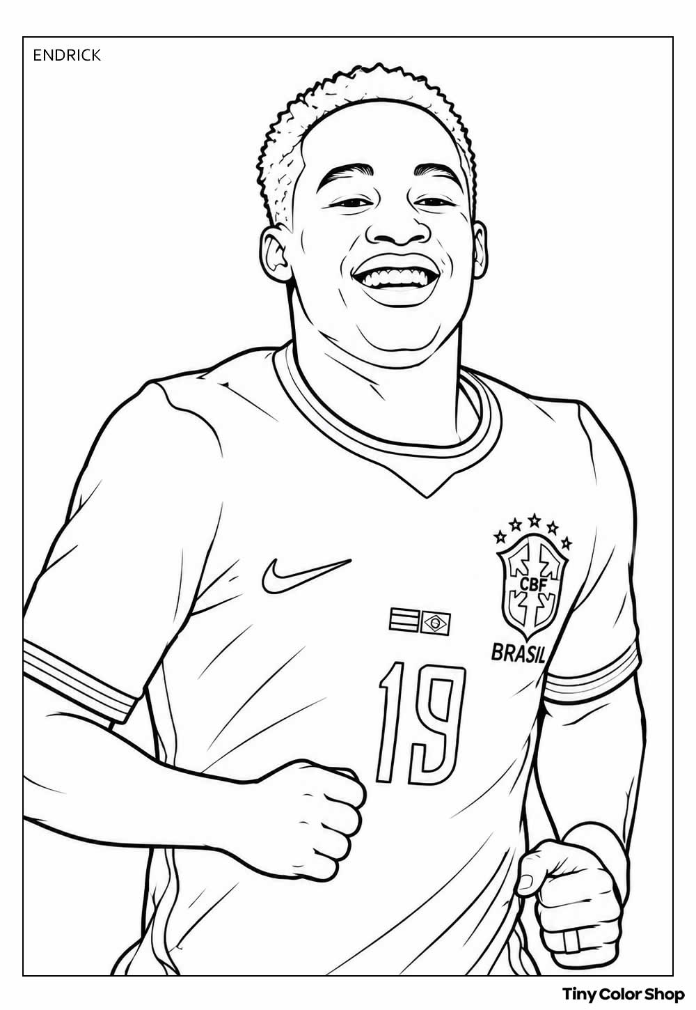 Desenho do Endrick para colorir