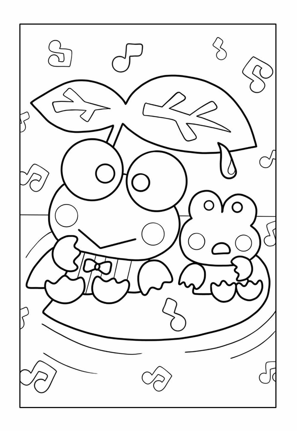 Desenhos de Keroppi para colorir