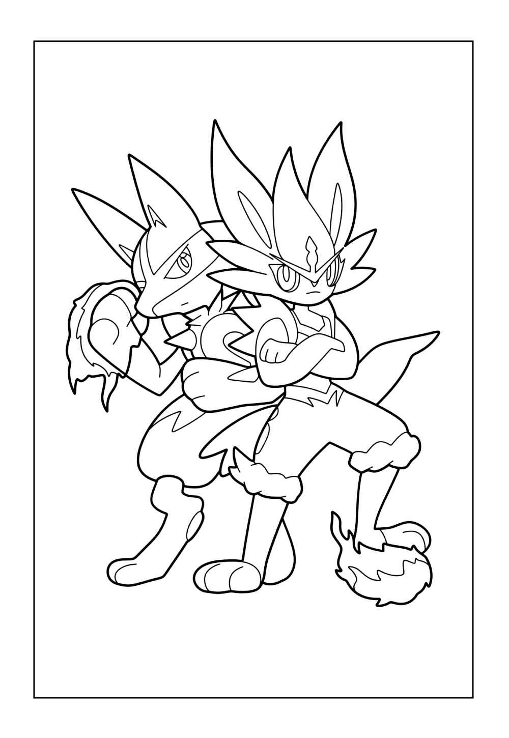 Desenhos de Lucario para colorir